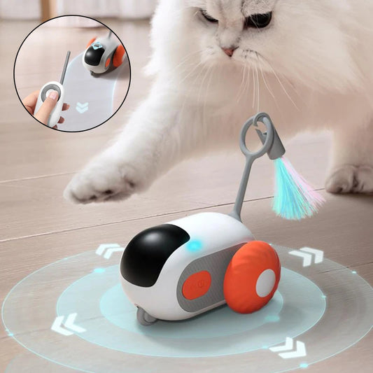 Remote Control Interactive Cat Car Toy – USB Charging Self-Moving Chasing Toy