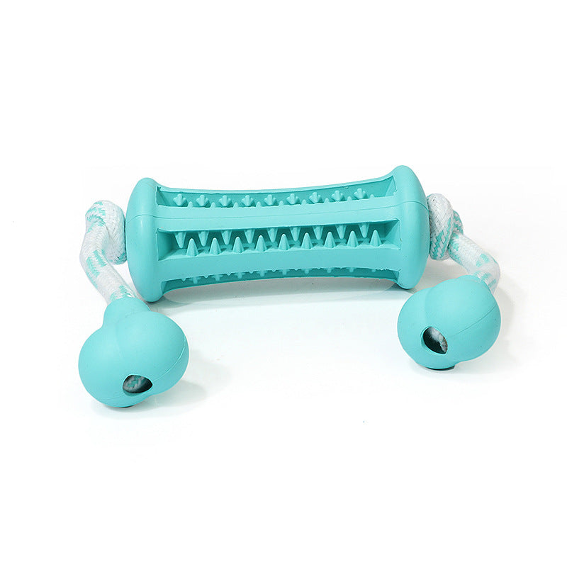 Dog Rubber Molar Teeth Cleaning Toy with Rope – Chew Toy for Dental Health and Play