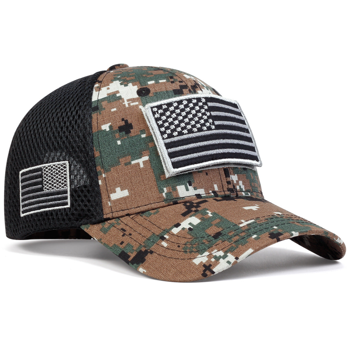 USA Flag Camouflage Mesh Velcro Hat